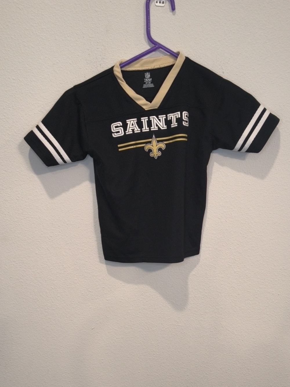 NFL Kids Saints Black Gold Jersey Top 4T